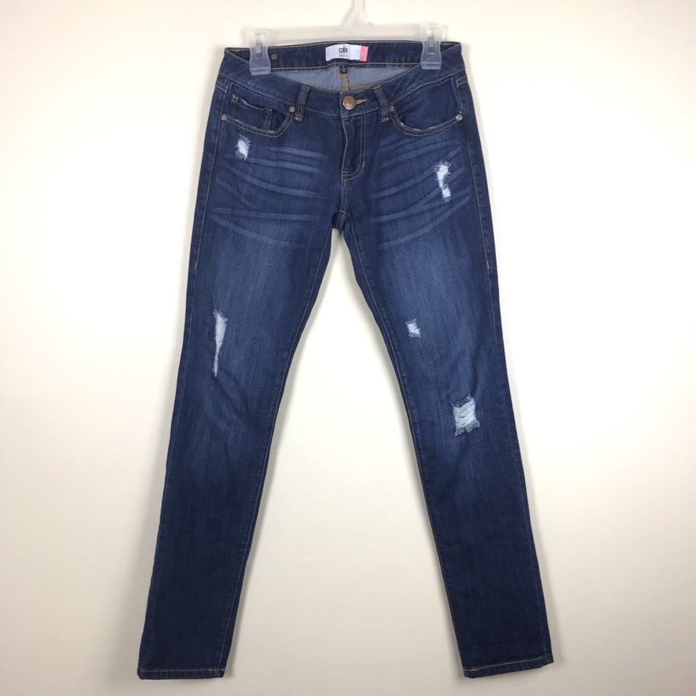 Cabi Slim Boyfriend Distressed Stretch Jeans 3045